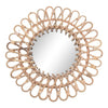 Miroir mural rond décoratif en rotin 40cm