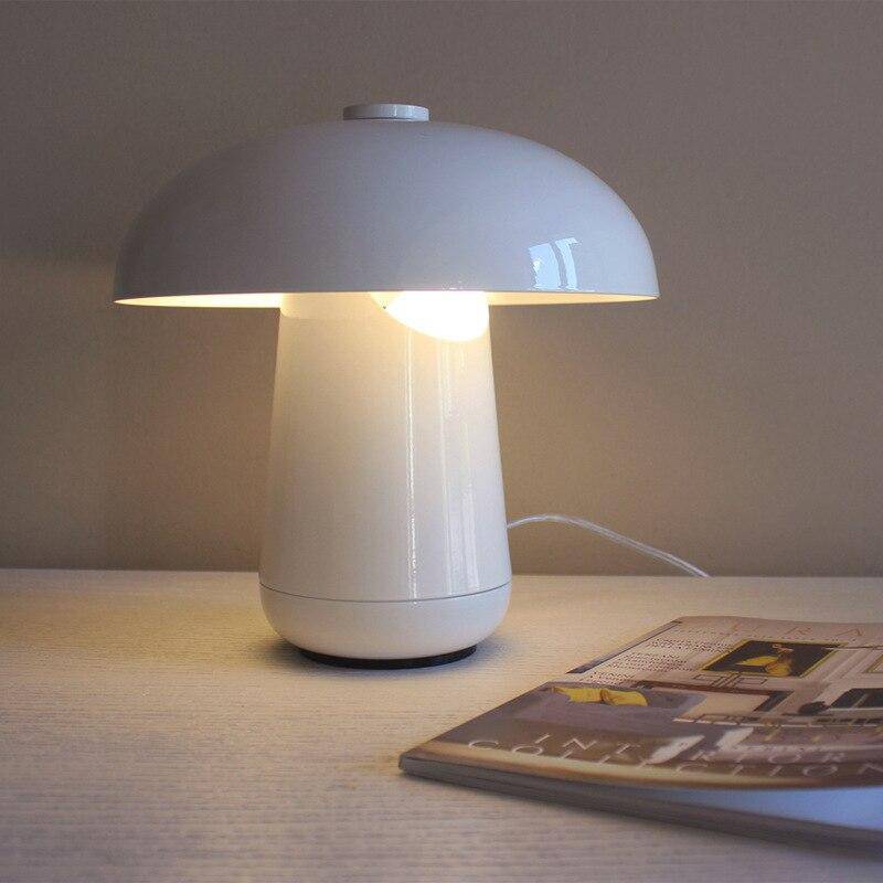 Metal LED table lamp mushroom style