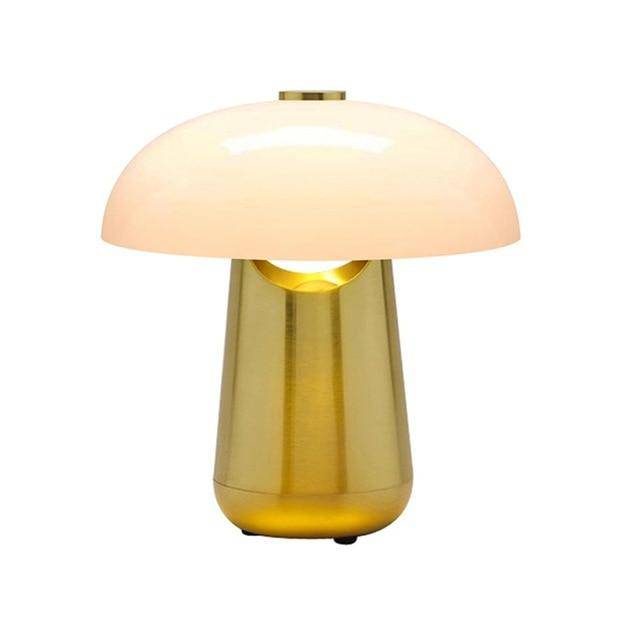 Metal LED table lamp mushroom style