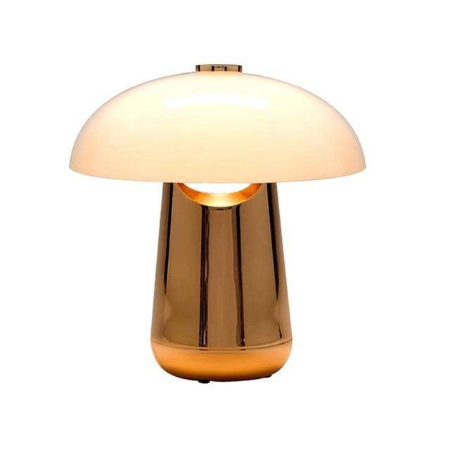 Metal LED table lamp mushroom style