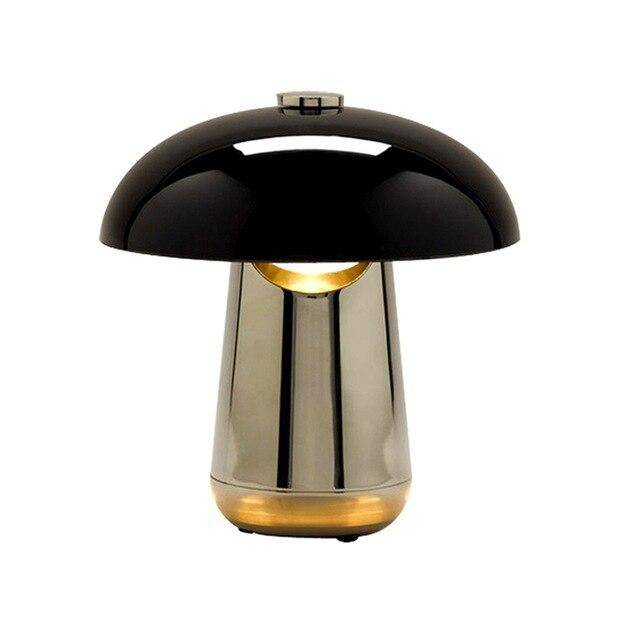 Metal LED table lamp mushroom style