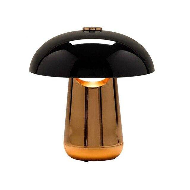 Metal LED table lamp mushroom style