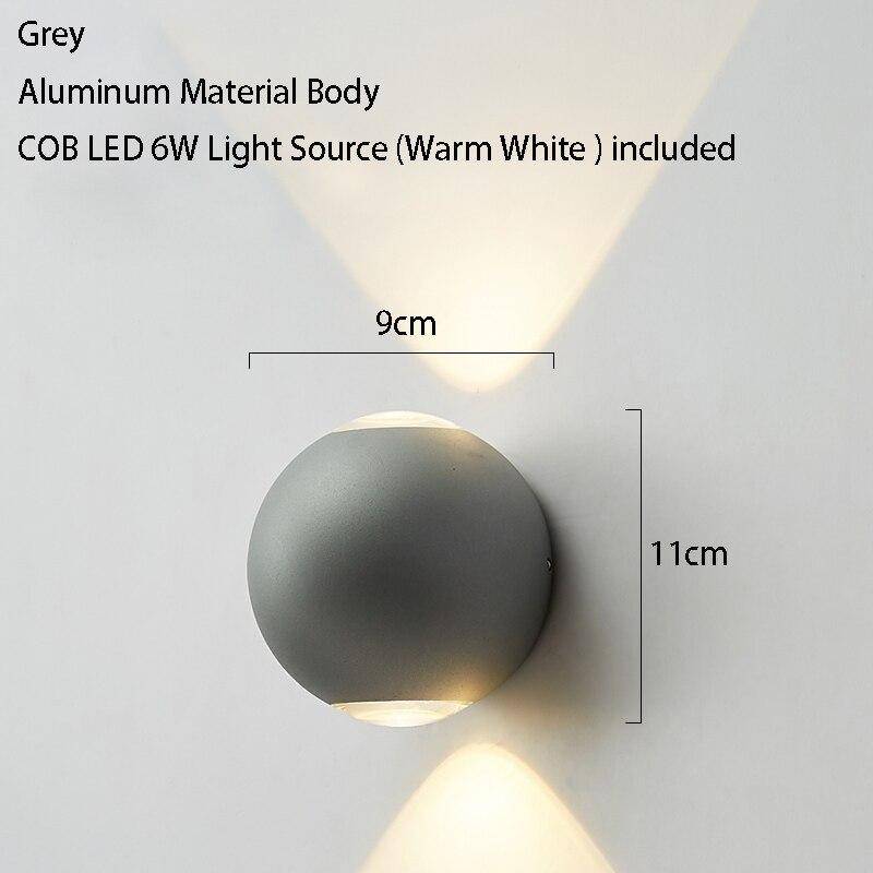 wall lamp round metal LED design wall Outdoor