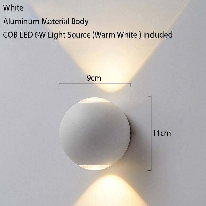 wall lamp round metal LED design wall Outdoor