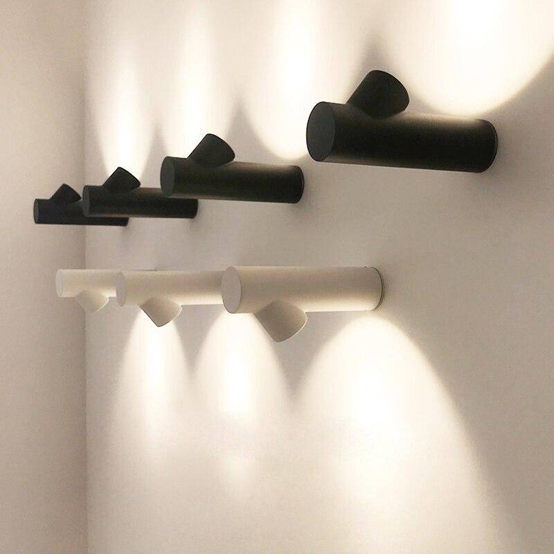 Moderna lámpara de pared LED con cilindros de metal Para exteriores