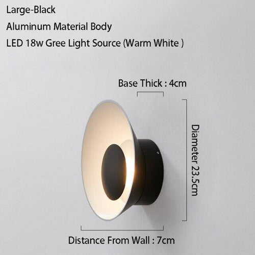 Applique murale design à LED avec coupe en métal coloré Loft