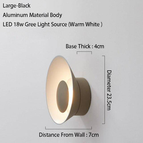 Applique murale design à LED avec coupe en métal coloré Loft