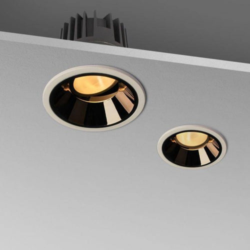 Spotlight recessed design LED in copper effect aluminium