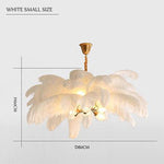 pendant light with colored feathers LED Carnival style