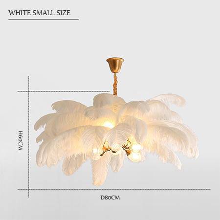 pendant light with colored feathers LED Carnival style