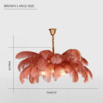 pendant light with colored feathers LED Carnival style