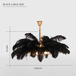 pendant light with colored feathers LED Carnival style