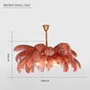 pendant light with colored feathers LED Carnival style