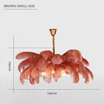 pendant light with colored feathers LED Carnival style