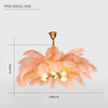 pendant light with colored feathers LED Carnival style