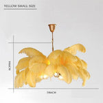 pendant light with colored feathers LED Carnival style