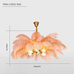 pendant light with colored feathers LED Carnival style