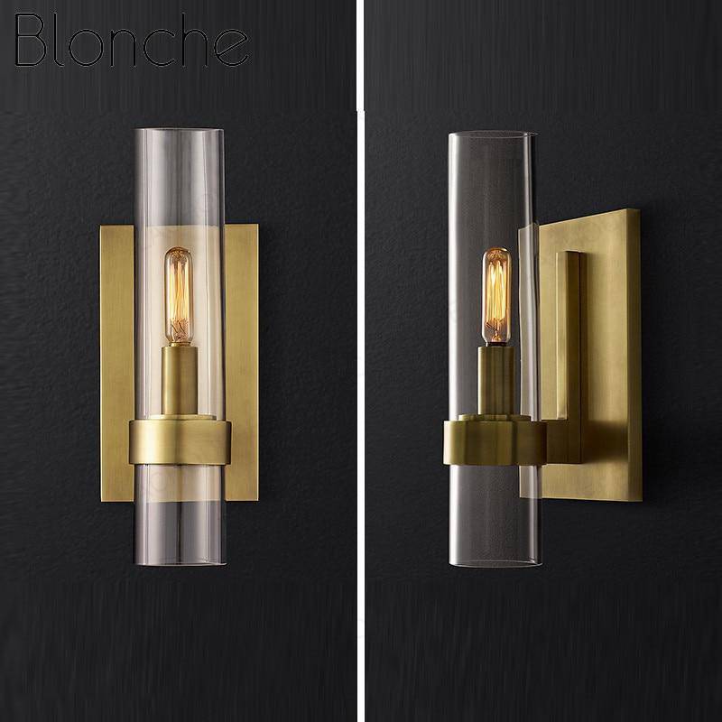 Applique murale design LED avec cylindre en verre Luxury