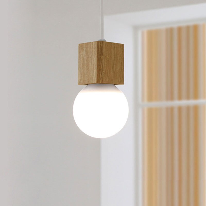 Suspension en bois cubique Wood