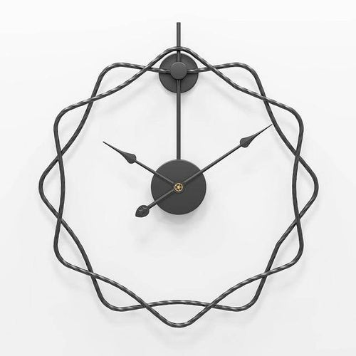 Horloge murale design étoiles décalées en métal 50cm Decor - vue 4 sur 7