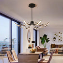 Lustre design à LED en métal avec plusieurs tiges Kyio