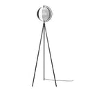 Lampadaire design LED tripod et boule en fer noir Swedish