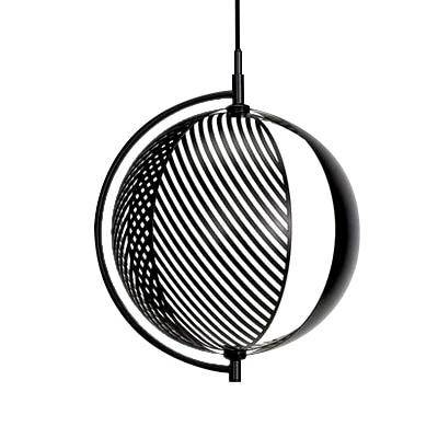Lampadaire design LED tripod et boule en fer noir Swedish - vue 9 sur 9