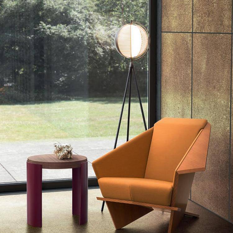 Lampadaire design LED tripod et boule en fer noir Swedish - vue 2 sur 9