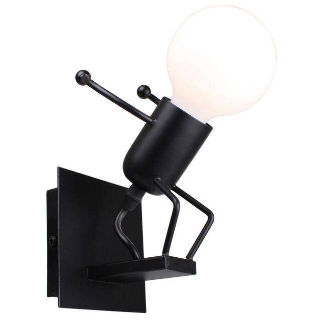 wall lamp Metal man wall hanging in retro colour Robot
