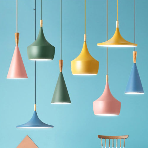 pendant light modern LED lampshades different and colorful Alda
