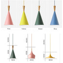 Suspension moderne LED abat-jours différents et colorés Alda