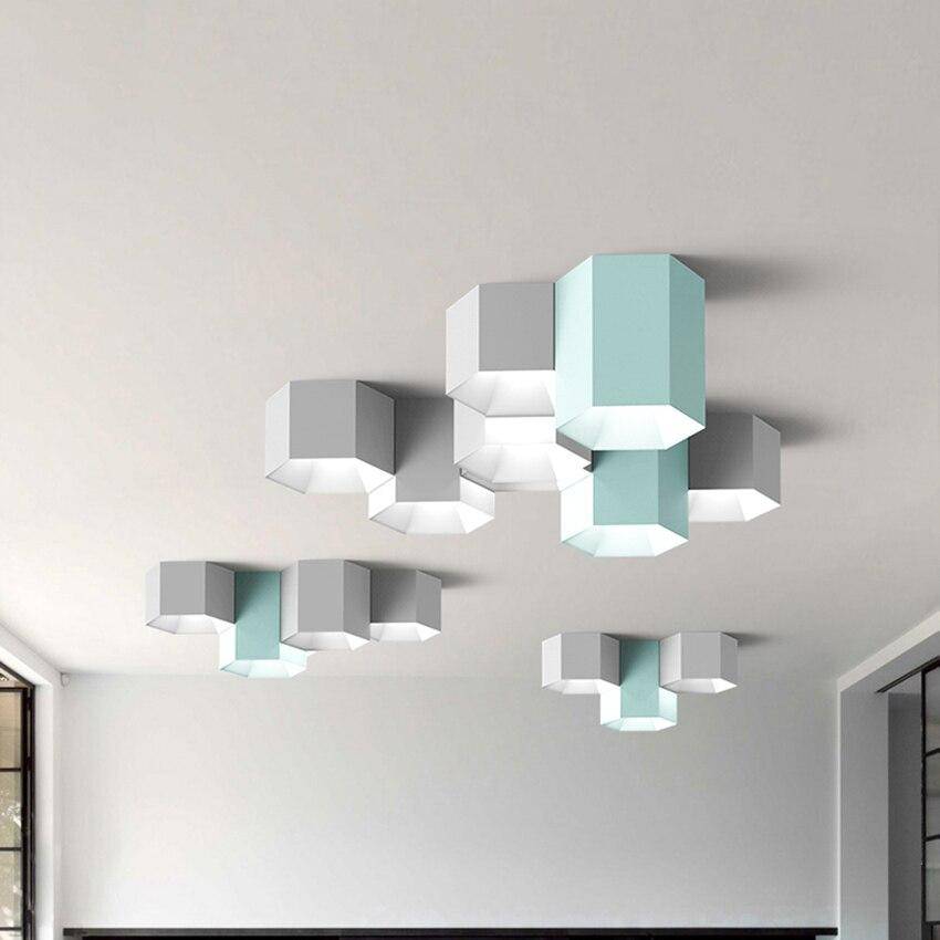 Plafonnier hexagonal de couleur Geometric - vue 5 sur 17