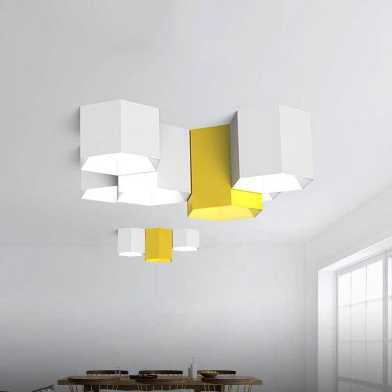 Hexagonal ceiling lamp in Geometric colour