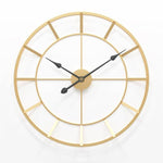 Wall clock in gold plated metal 50cm Nordic