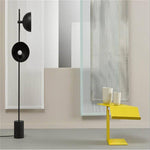 Floor lamp modern LED with stem and lampshade black metal