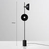 Floor lamp modern LED with stem and lampshade black metal