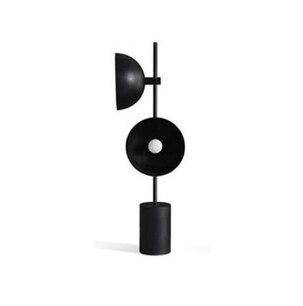 Floor lamp modern LED with stem and lampshade black metal