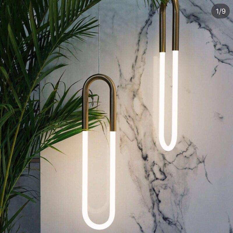 Suspension design moderne LED en anneau allongé Hang