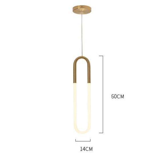 pendant light modern LED elongated ring design Hang