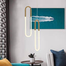 Suspension design moderne LED en anneau allongé Hang