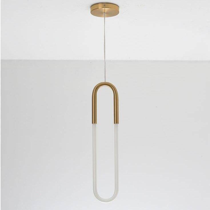 Lámpara de suspensión design moderno anillo alargado de LED Hang