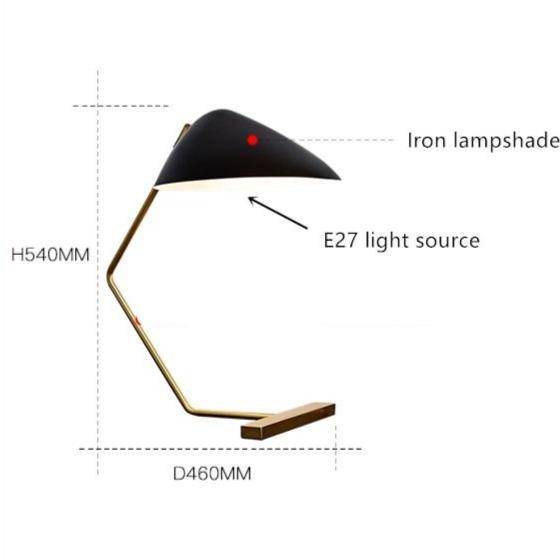 Lampe à poser design LED avec finitions dorées Luxury