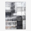 Tapis rectangle moderne noir et blanc Ink B