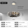 Lustre rond design LED en plumes colorées