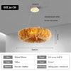 Lustre rond design LED en plumes colorées