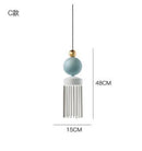 Suspension design en métal arrondi coloré Tassel