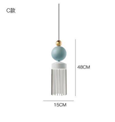 Suspension design en métal arrondi coloré Tassel - vue 9 sur 9