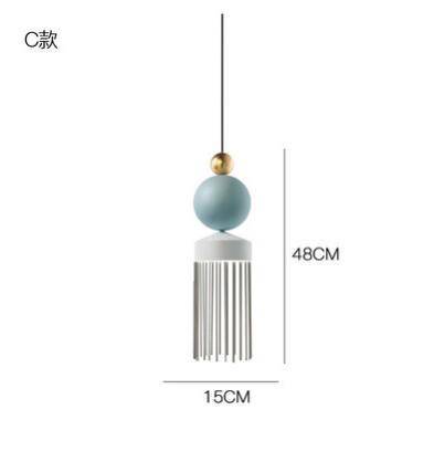 Lámpara de suspensión design de metal redondo de colores Borla