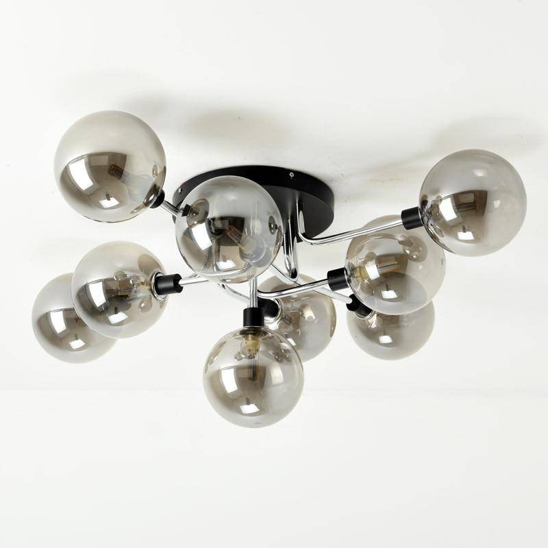 LED ceiling lamp with glass arms and balls Glass