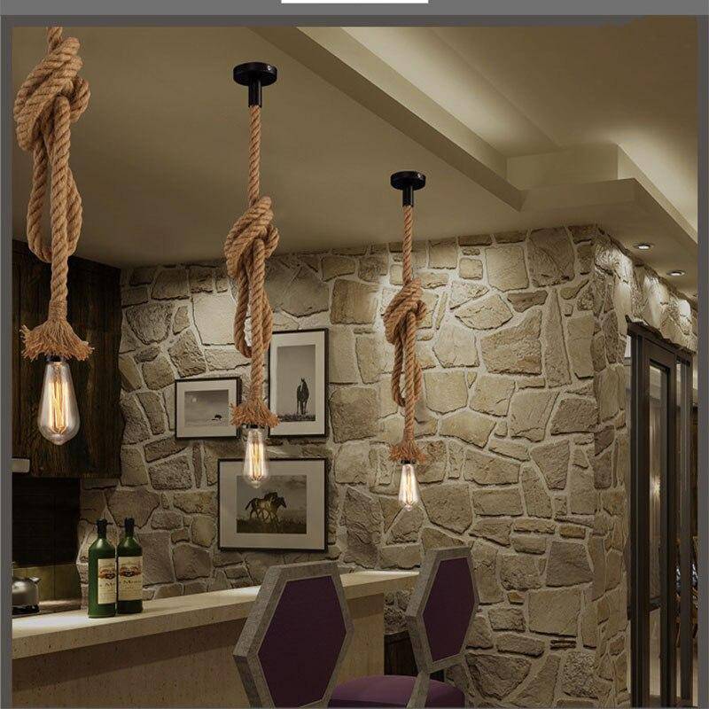 Suspension rustique en cordage Vintage